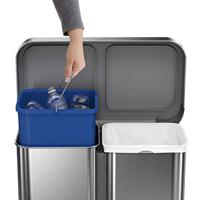 Simplehuman Prullenbak Liner Pocket Recycler 24 + 34 liter Zilver - thumbnail