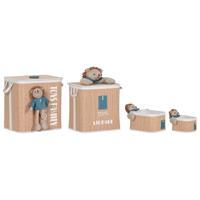 Wasmand Home ESPRIT Groen Natuurlijk Kinderen 44 x 44 x 45 cm 4 Onderdelen - thumbnail