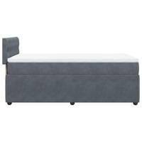 Boxspring met matras fluweel donkergrijs 90x190 cm - thumbnail