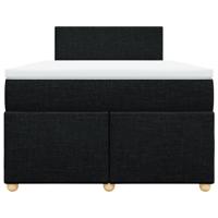 Boxspring met matras stof zwart 120x190 cm - thumbnail