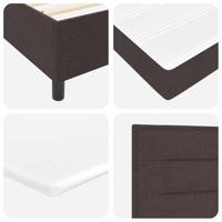 Boxspringbed met matras Donkerbruin 90 x 190 cm Stof - thumbnail