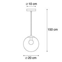 QAZQA Moderne hanglamp transparant 20 cm - Pallon - thumbnail