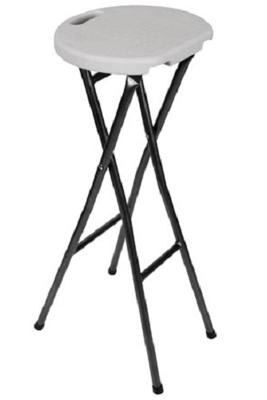 Perel bar stool Polyethyleen, Staal Wit