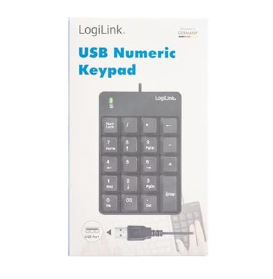 LogiLink ID0184 USB Numeriek toetsenbord Zwart LogiLink ID0184 USB Numeriek toetsenbord Zwart