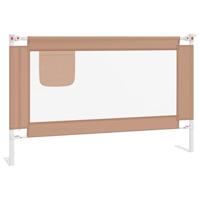 VidaXL Bedhekje peuter 120x25 cm stof taupe - thumbnail