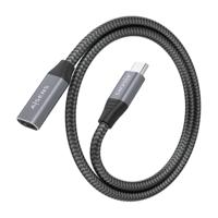 Aisens USB-verlengkabel, A107-0760, grijs, 50 cm, 1 stuk - thumbnail