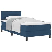 Boxspring Bed met Matras Blauw 100x200 cm Stof - thumbnail