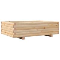 VidaXL Plantenbak 90x60x26,5 cm massief grenenhout - thumbnail