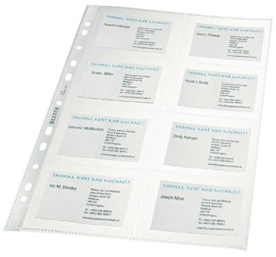 Leitz showtas ft A4 voor visitekaartjes, uit PP, pak van 10 stuks, 11-gaats perforatie