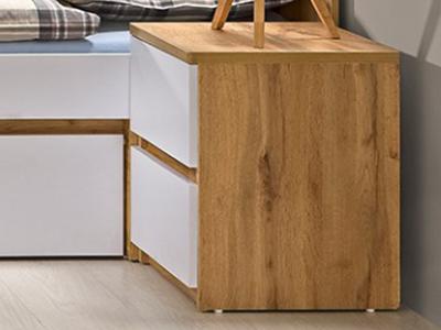 Nachtkastje ARKEA 2 lades wit/wotan eik Nachtkastje ARKEA 2 lades wit/wotan eik