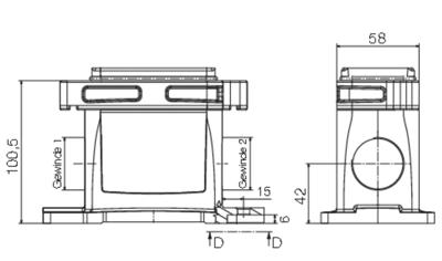 Weidmüller HDC IP68 06B SS 1M25 1081190000 Socketbehuizing 1 stuk(s)