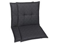 GO-DE Textil Tuinkussen (Stoelkussens voor stoelen met een lage rugleuning, Antraciet) - thumbnail