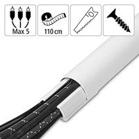 Hama Alu-kabelkanaal Halfrond 110/3,3/1,8 Cm Wit - thumbnail
