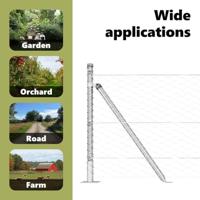 VidaXL Afrasteringspaal zilver 10 x 0,4 m (36 mm gaas) staal - thumbnail