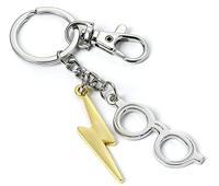 Harry Potter Keychain Lightening Bolt & Glasses (silver plated) - thumbnail