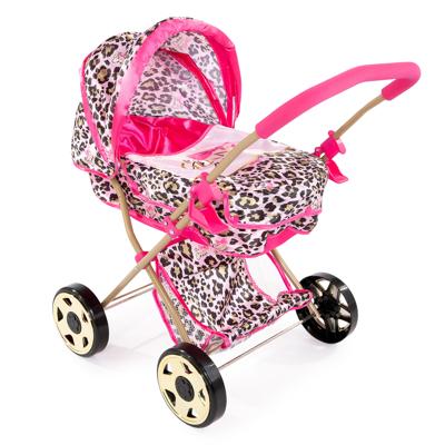 The Glam Crew Poppenwagen Daisy met Luipaardprint Roze/Goud