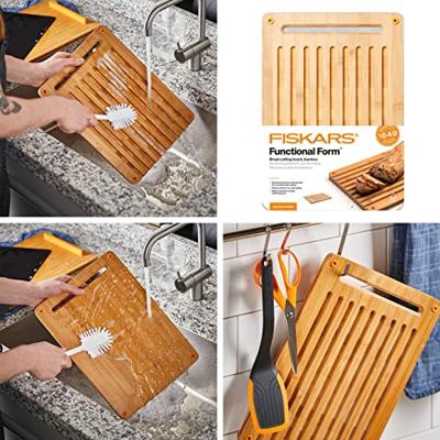 Fiskars Functional Form Bamboe broodsnijplank