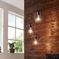 Eglo Vintage hanglampNewtown Disk 3-lichts 38cm zwart - 49479 - thumbnail