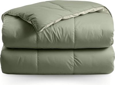 Zelesta Zelesta Satinbed Empire Green 200x200 cm - Hoesloos Satijnen Dekbed met Vaste Overtrek