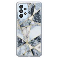 Samsung Galaxy A33 siliconen hoesje - Marmer blauw - thumbnail