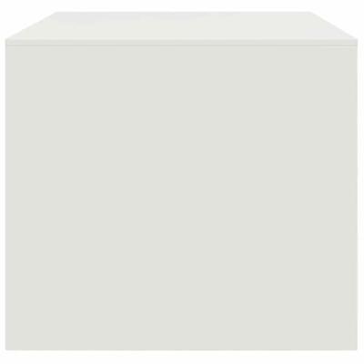 Salontafel 67x50x44 cm staal wit