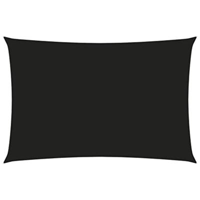 VidaXL Zonnescherm rechthoekig 2,5x4,5 m oxford stof zwart VidaXL Zonnescherm rechthoekig 2,5x4,5 m oxford stof zwart