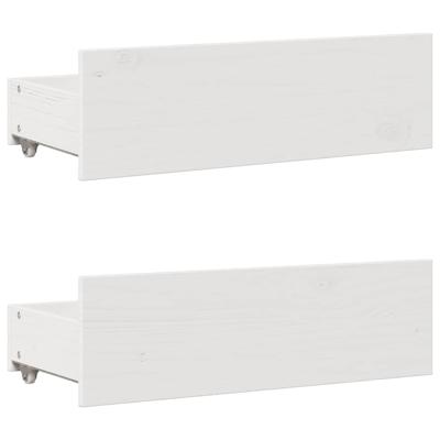 Bedframe zonder matras met lades grenenhout wit 135x190 cm