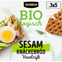 Jumbo Biologisch Sesam Knackebrod 3 x 5 Stuks - thumbnail
