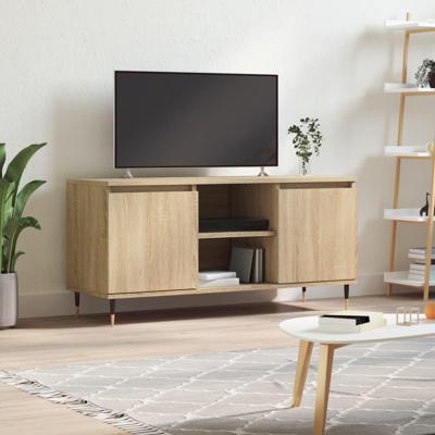 Tv-meubel 104x35x50 cm bewerkt hout sonoma eikenkleurig Tv-meubel 104x35x50 cm bewerkt hout sonoma eikenkleurig