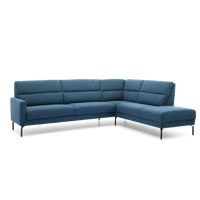 Hoekbank T-500 Blauw Stof - thumbnail