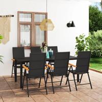7-delige Tuinset zwart en bruin - thumbnail