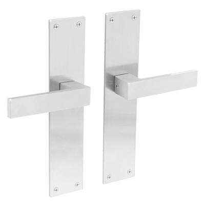 Deurkruk Amsterdam met schild 250x55x2mm blind rvs