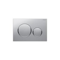 Bedieningsplaat Geberit Sigma 20 DF Matverchroomd Gelakt Met Glansverchroomde Designringen - thumbnail