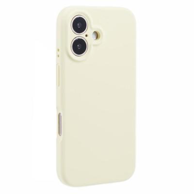 Lunso iPhone 16 Plus hoesje - Flexibel siliconen Backcover - Geel