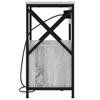 Nachtkastje 2 pcs Grijs sonoma 40 x 31 x 60 cm Bewerkt hout Nachtkastje 2 pcs Grijs sonoma 40 x 31 x 60 cm Bewerkt hout