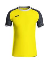 JAKO 4224 Shirt Iconic Km - Zachtgeel/Zwart - L - thumbnail