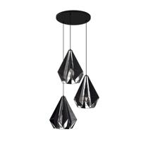 QAZQA Industriële hanglamp zwart met mesh 3-lichts - Carcass - thumbnail