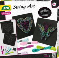 Lena string art vlinder & hart meisjes schuimrubber zwart - thumbnail