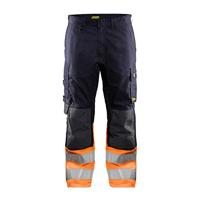 Blåkläder Multinorm inherent werkbroek 14891513 | Marineblauw/Oranje | Maat 54 - 7330509720615 - thumbnail