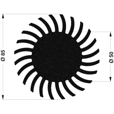 Fischer Elektronik 10021497 SK 572 20 SA LED-koellichaam 2.15 K/W (Ø x h) 85 mm x 20 mm