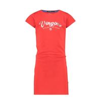 Vingino Essentials T-shirtjurk met logo rood - thumbnail