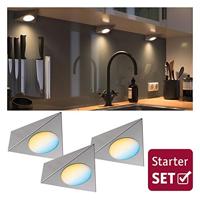 Paulmann CC Start Trigo Onderbouwlamp Set van 3 stuks 2.10 W Warmwit Nikkel - thumbnail