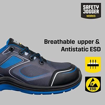 Safety Jogger Flow Laag S1P | Zwart/Blauw | Maat 41 - 5401033491431