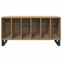 Platenkast met plank artisanaal eikenkleurig 100 x 38 x 48 cm - thumbnail