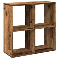 Kamerscherm / boekenkast 69,5x29x69,5 cm hout oud houtkleur - thumbnail