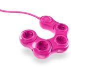 Quirky Pivot Power Pop power uitbreiding 0,61 m 4 AC-uitgang(en) Binnen Roze - thumbnail