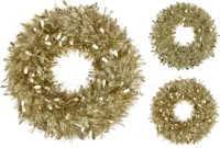Kerstkrans Lametta Ø50cm Champagne - thumbnail