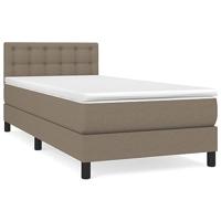 Boxspring met matras stof taupe 100x200 cm - thumbnail