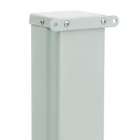 Tuinscherm uittrekbaar 140x500 cm grijs - thumbnail