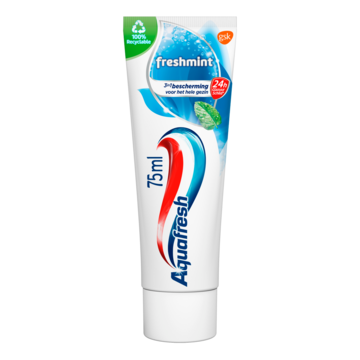 Aquafresh Tandpasta 3-voudige bescherming freshmint 75 Milliliter Aquafresh Tandpasta 3-voudige bescherming freshmint 75 Milliliter